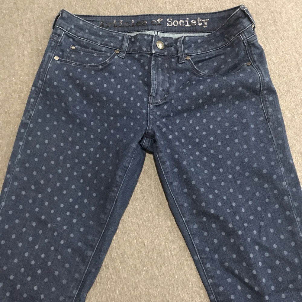 Articles of Society Polka Dot Skinny Jeans